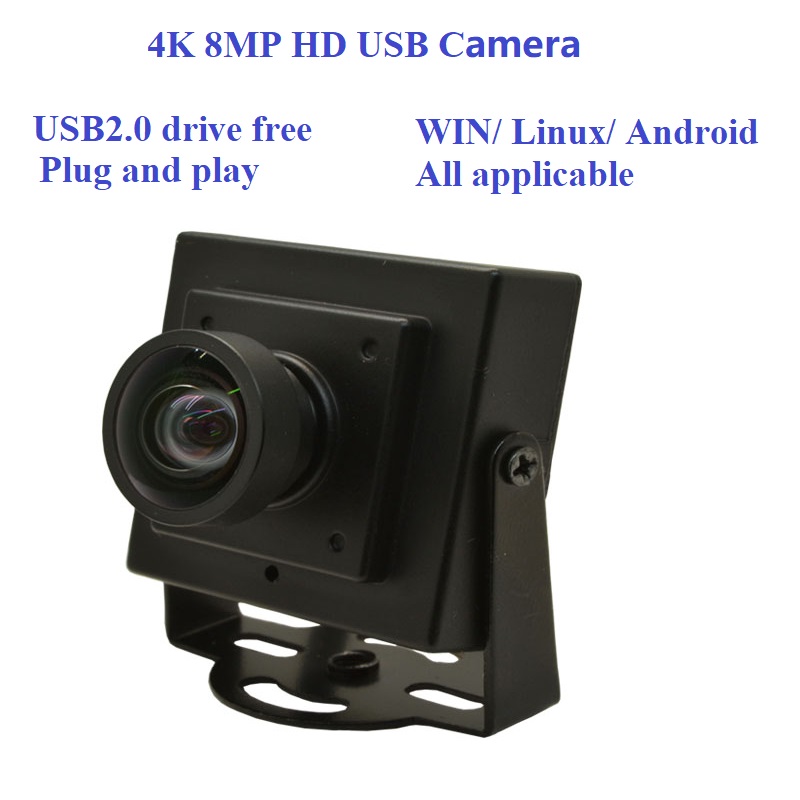 4K 8-Megapixel HD Infrared Narrowband Android/ Windows Industrial Camera Computer PC Camera High Speed Camera Wide-Angle Distortion-Free USB Camera