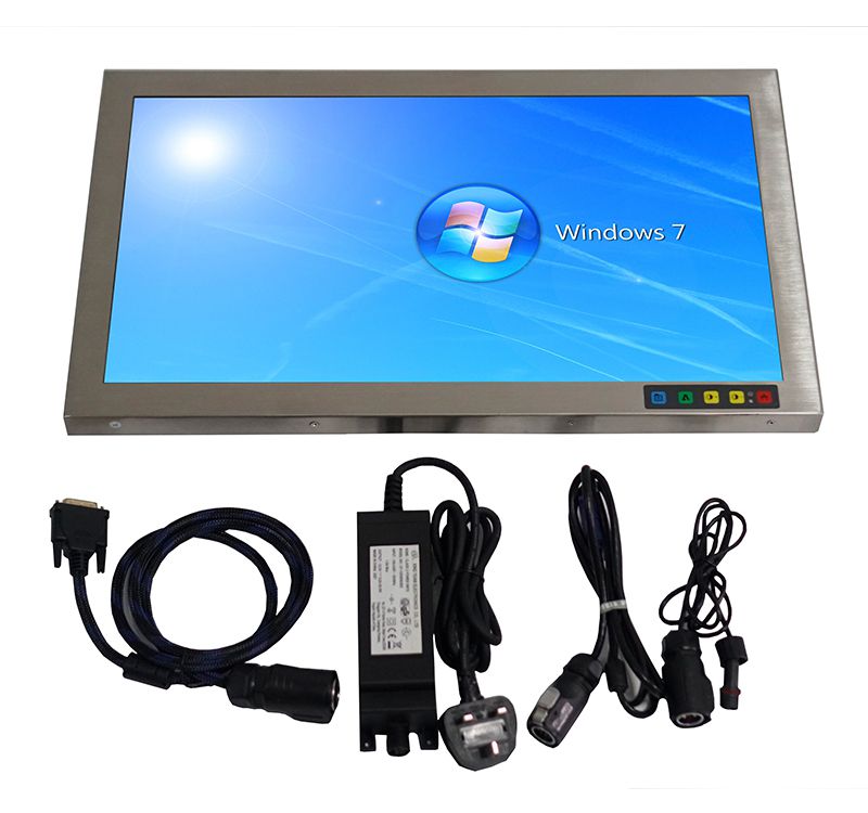 21.5 Inch Outdoor Stainless Steel Industrial Touch Screen Waterproof Monitor